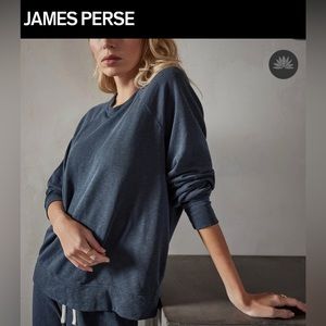 JAMES PERSE Vintage Relaxed Terry Sweatshirt, sz 0 fits M or L Oversized! NWT